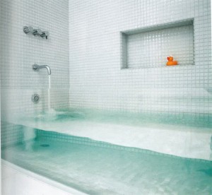 invisible bath tub bathing