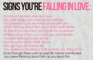 signs you are falling in love