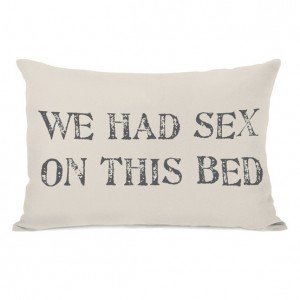 funny guestroom pillow