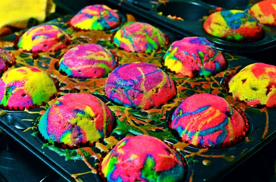 Jackson Pollock cupcakes