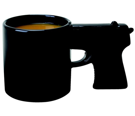 handgun office mug