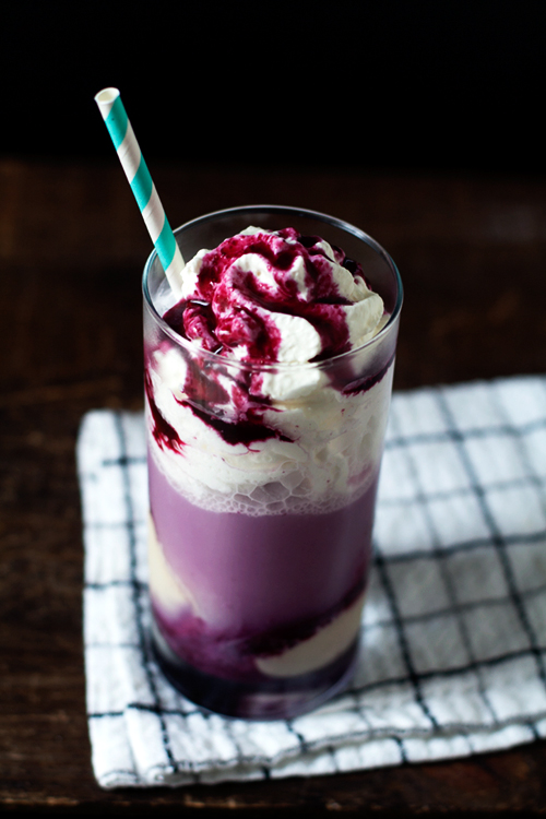 Blueberry Maple Ice Cream Soda