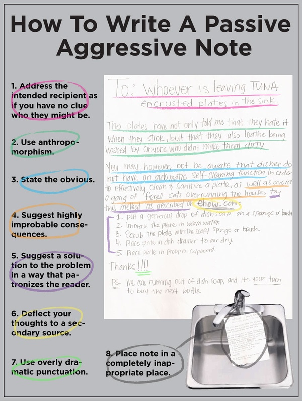 how to write passive aggressive note