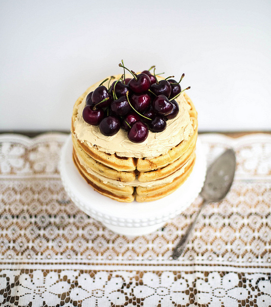 Brown Butter Waffle Cake