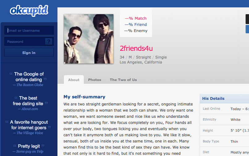 Fake Profile Okcupid