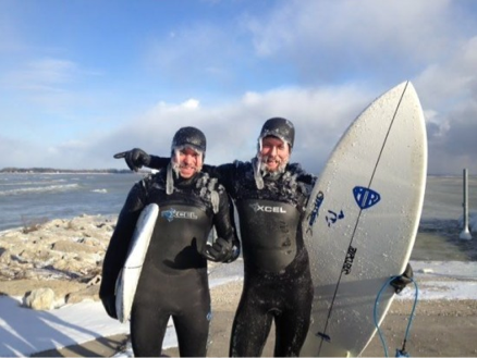 winter surfing great lakes