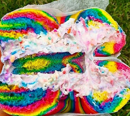 rainbow bagel