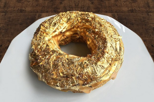 gold and champagne donut