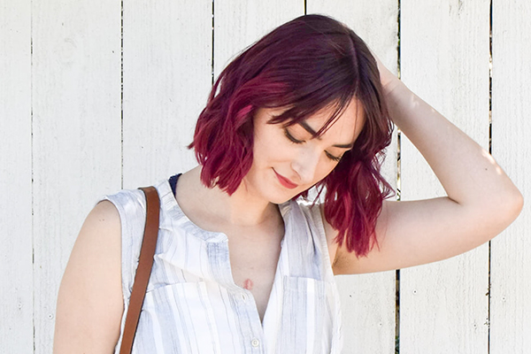 short pink ombre hair