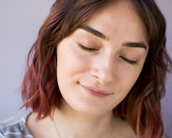 applying foundation to dry skin