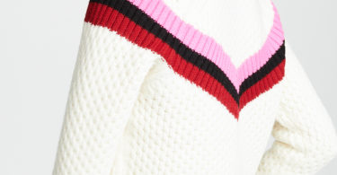 milly varsity sweater pink