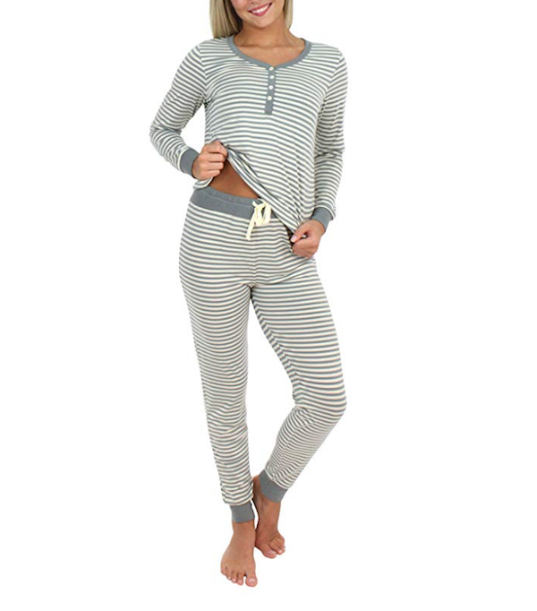 softest womens pajamas, striped cotton pajamas