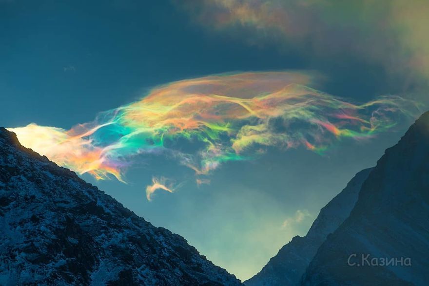 iridescent clouds