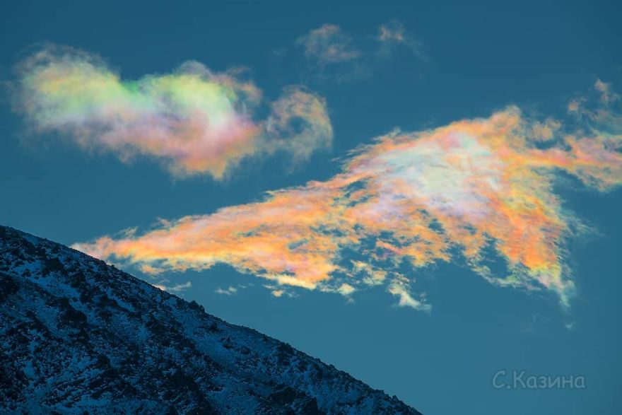 iridescent clouds