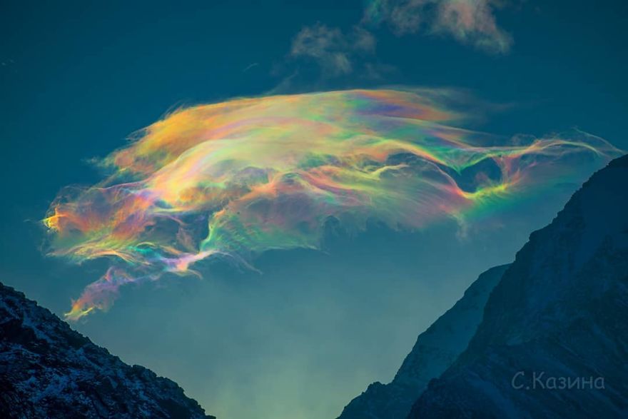 iridescent clouds