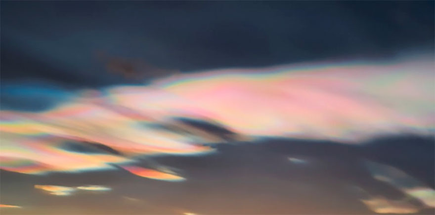 iridescent clouds