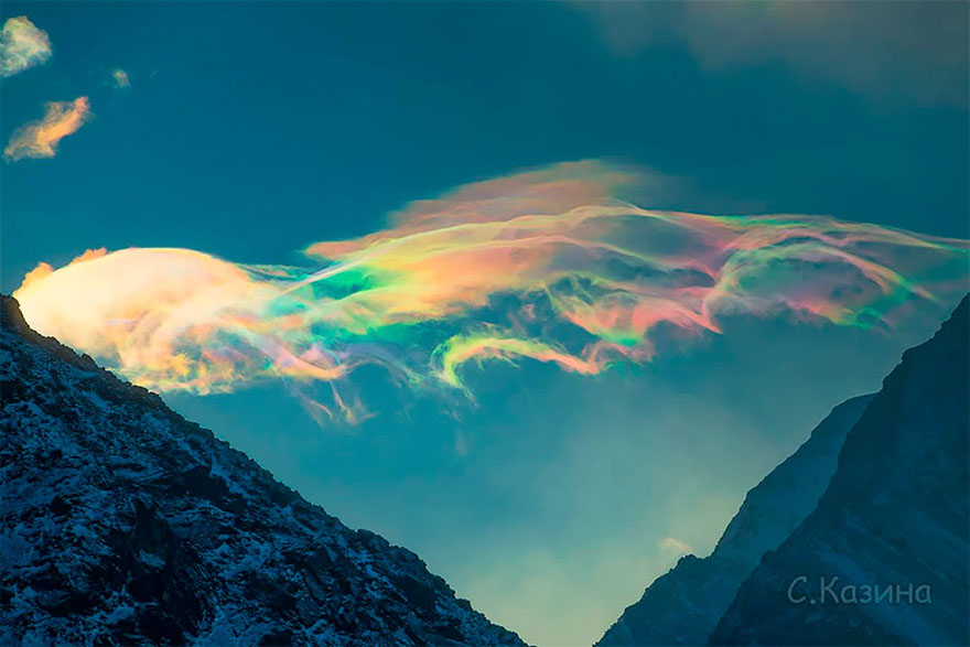 iridescent clouds