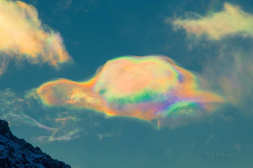 iridescent clouds
