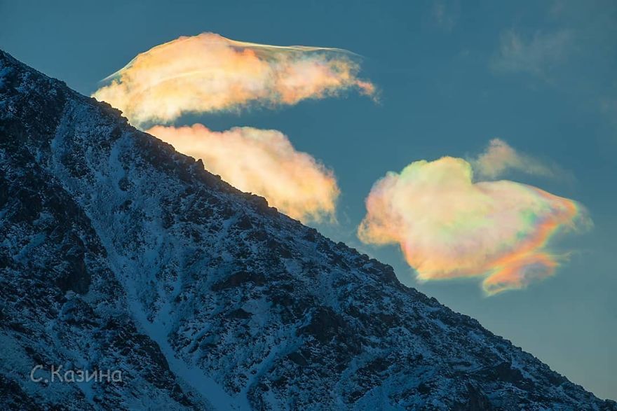iridescent clouds