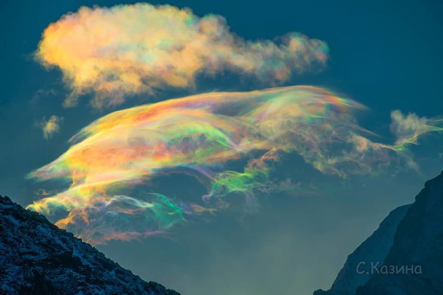 iridescent clouds