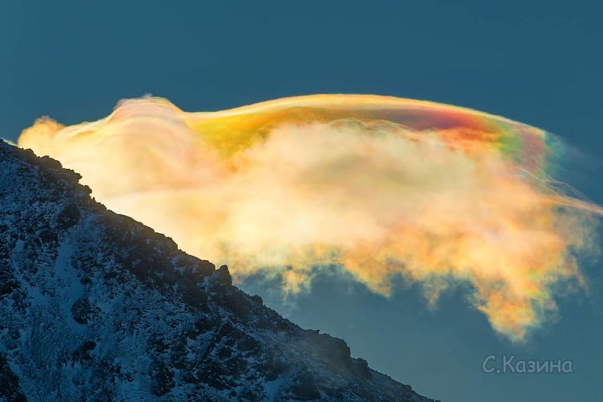 iridescent clouds