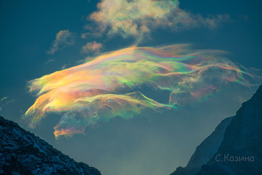 iridescent clouds