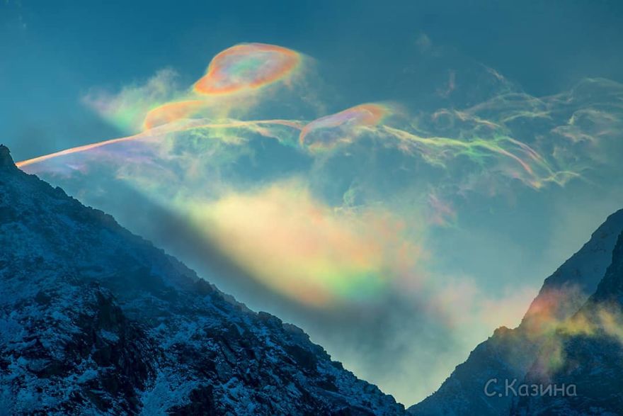 iridescent clouds