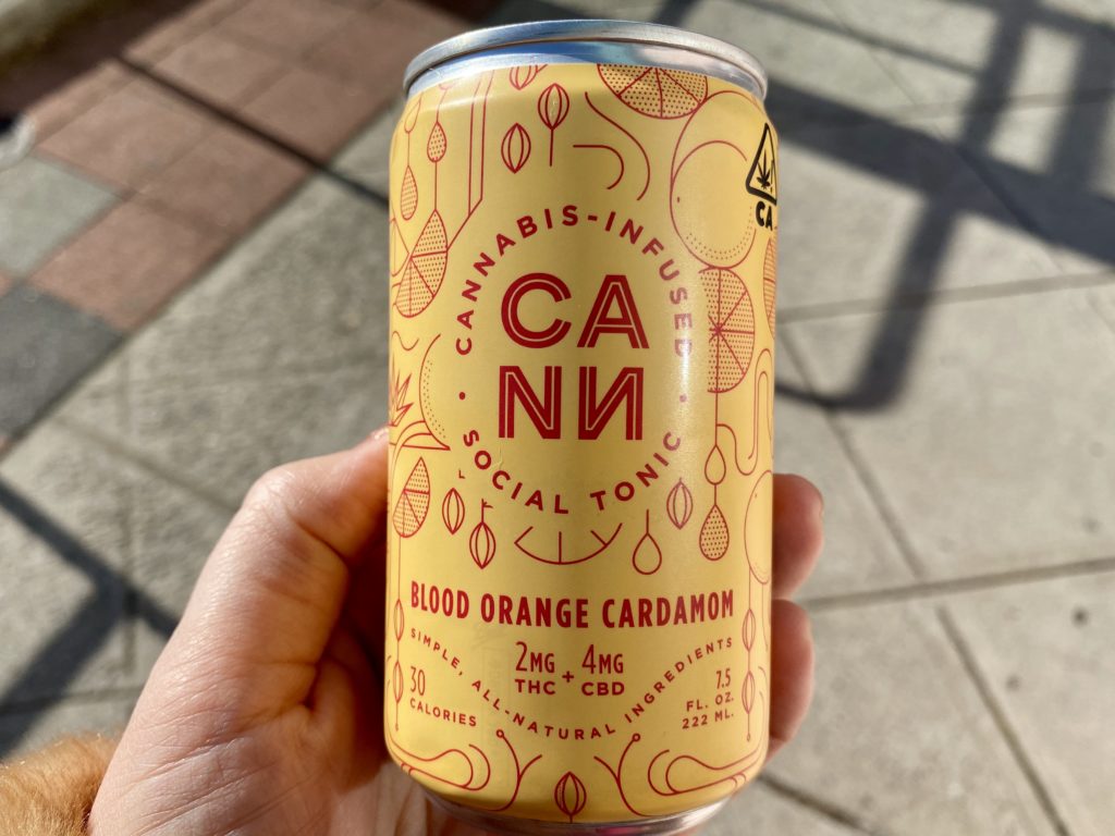 thc drinks, cann blood orange cardamom soda