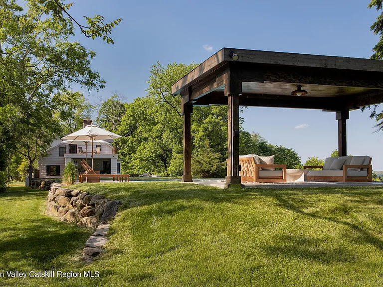 Highland, NY estate with pool overlooking the Hudson River