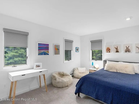 woodstock, ny retreat, modern minimalist bedroom