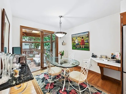 vintage MCM Fayetteville, NY house for sale with retro details, midcentury dining room