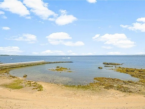 New Rochelle beach house in New York, private sandy beach access to the Long Island Sound