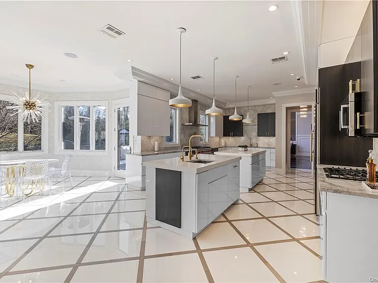 Spring Valley, NY mansion kitchen with quartz countertops