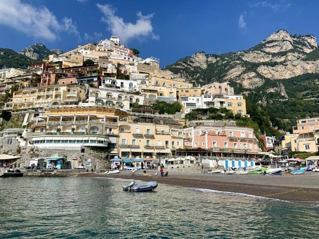 positano beach, positano italy on the amalfi coast