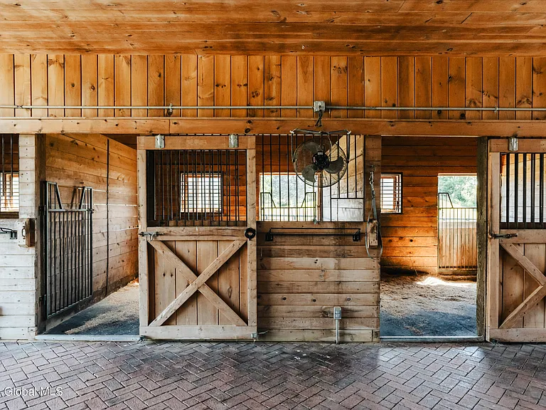 Valatie NY Equestrian Estate, large multi-stall barn for horses