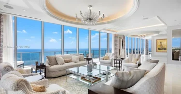 Fort Lauderdale Beach Penthouse, floor to ceiling windows overlooking the atlantic ocean