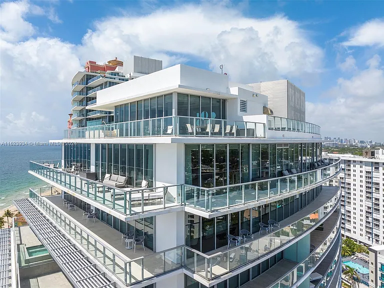 Fort Lauderdale Beach Penthouse, modern glass architecture in broward county florida