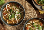 tomato citrus udon noodle soup recipe