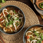 tomato citrus udon noodle soup recipe