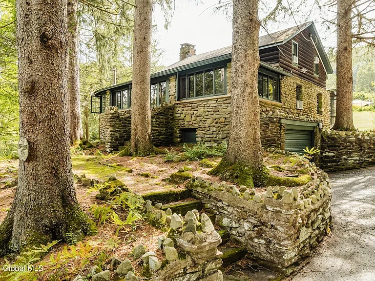 massive catskills ny castle for sale in sullivan county, stone guest house in wurstsboro