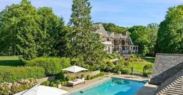 Westchester Mansion, exterior of Happy Hill Farms in Bedford Corners New York