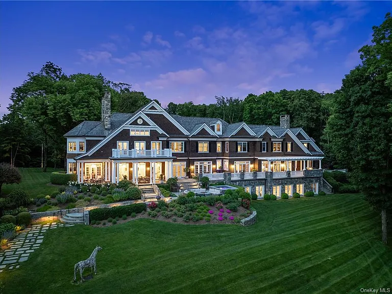 Westchester Mansion, exterior of Happy Hill Farms in Bedford Corners New York