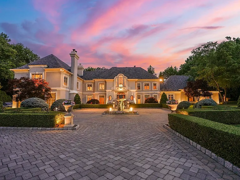 maximalist NJ mansion, 12 The Esplanade in Alpine New Jersey