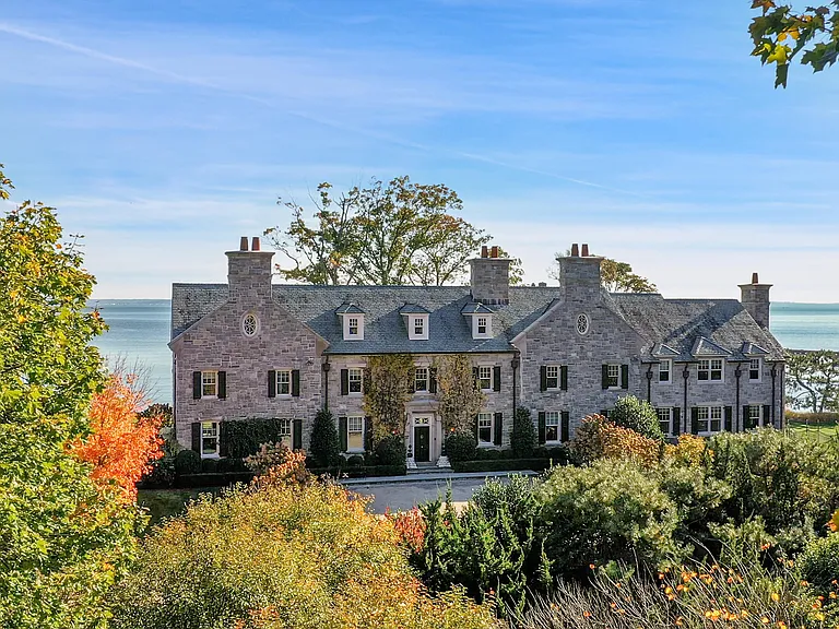 most expensive home in Connecticut, Greenwich mansion exterior on the Long Island Sound