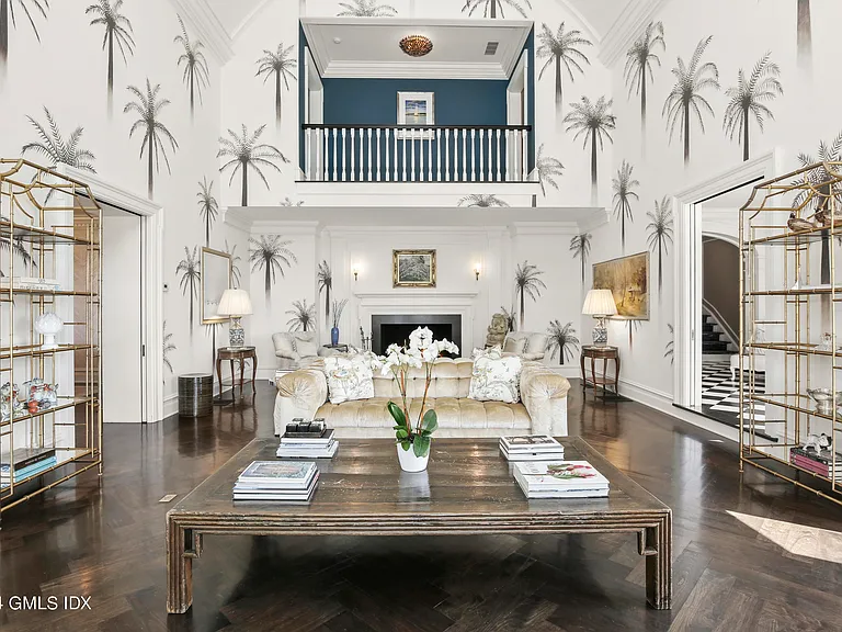 most expensive home in Connecticut, Greenwich mansion interior with modern classic interior finishing inspired by palm beach