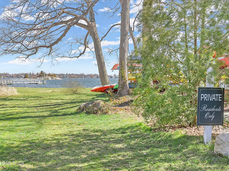 Massive Long Island Sound Mansion, exterior of Cedarcliff Road in Riverside Connecticut