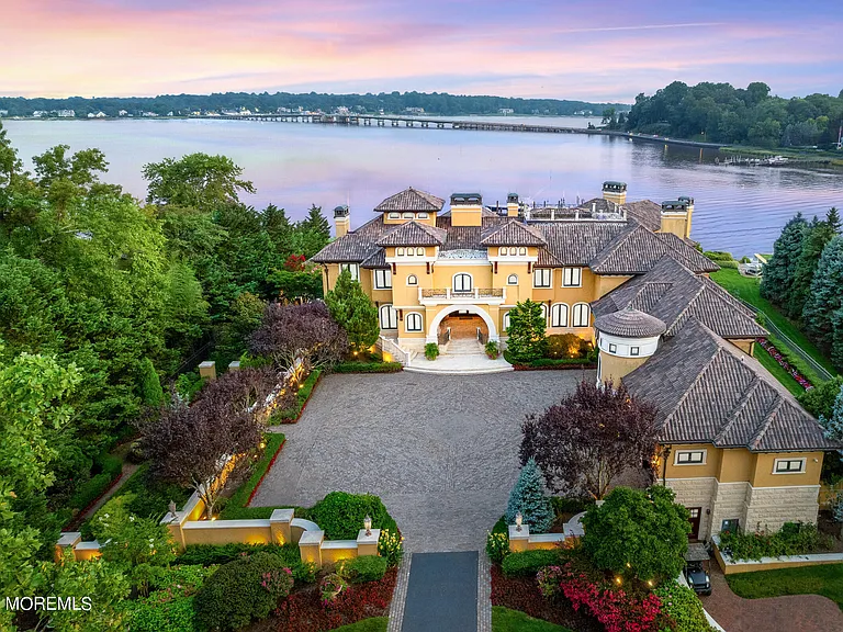 Massive Tuscan Palace in New Jersey on the Rumson and Navasink Rivers