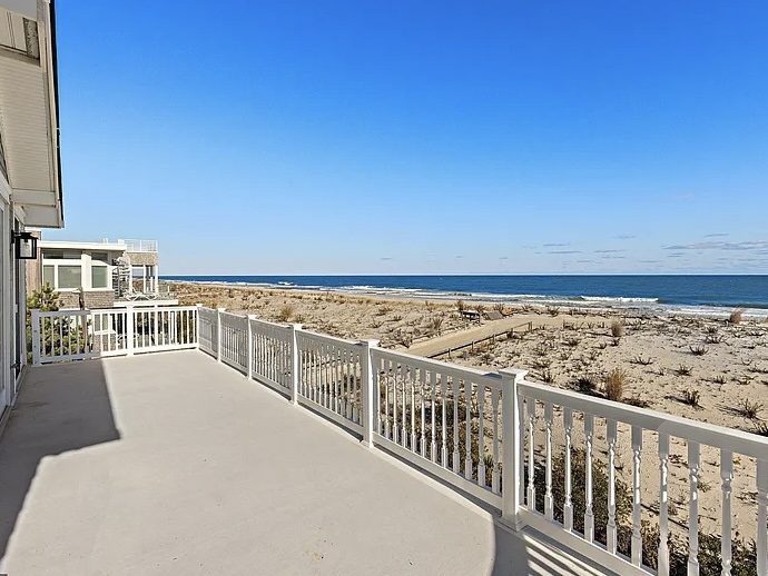 Renovated LBI Beach Mansion, exterior of 6601 Ocean Blvd, Long Beach Township, NJ